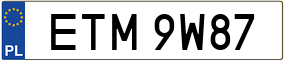 Trailer License Plate